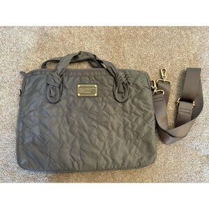 Marc By Marc Jacobs Standard Supply Nylon Messenger Laptop Bag Case Brown Padded